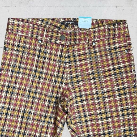 NWT J. McLaughlin Becca Legging Brown Plaid Size 0 Academia Preppy Stretch - Picture 5 of 11
